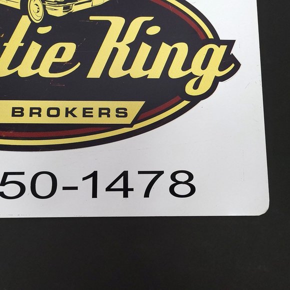 Hooptie King Auto Brokers Metal Sign Man Cave Garage Reproduction Distressed - Picture 8 of 12